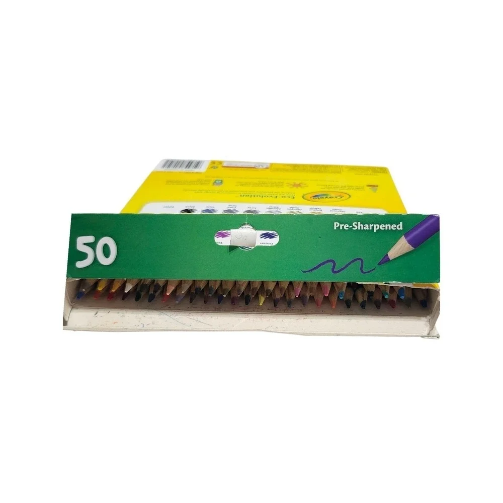 Crayola 50 Colored Pencils Pre-Sharpened‎ 2017 Eco-Evolution 68-4050 49 Count